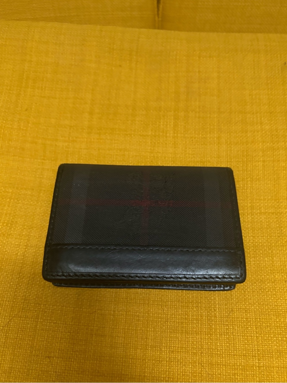 GUC Burberry Horseferry Check Card Holder